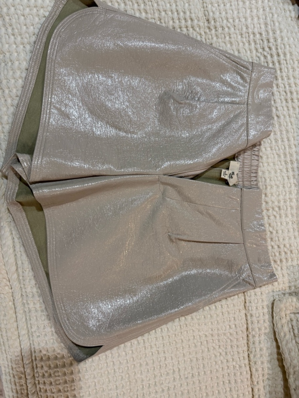 High-Waist Shimmer Taupe Women’s Shorts